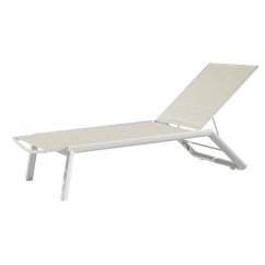 Zwembadligbed RIVIERA wit-beige