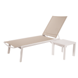 Zwembadligbed RIVIERA wit-beige