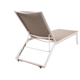 Zwembadligbed RIVIERA wit-beige