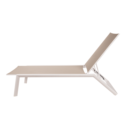 Zwembadligbed RIVIERA wit-beige