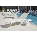 Zwembadligbed RIVIERA wit-beige