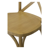 Traditionele houten restaurantstoel CROSS-BACK WOOD licht rustiek