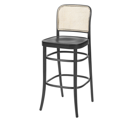 Houten Restaurantstoel LOOMI 811 BAR Rattan zwart