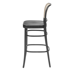 Houten Restaurantstoel LOOMI 811 BAR Rattan zwart