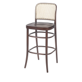 Houten Restaurantstoel LOOMI 811 BAR Rattan walnoot