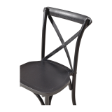 Traditionele houten restaurantstoel CROSS-BACK WOOD zwart