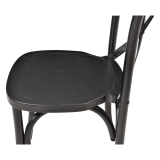 Traditionele houten restaurantstoel CROSS-BACK WOOD zwart