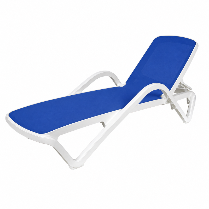 Kunststof zwembadligbed MARINA blauw