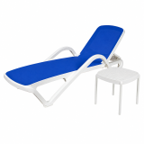 Kunststof zwembadligbed MARINA blauw