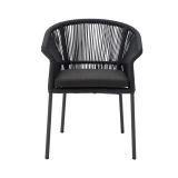 Technorattan stoel AUGUSTO antraciet