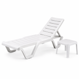 Kunststof zwembadligbed COSTA wit