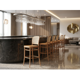 Houten Restaurantstoel LOOMI 811 BAR Rattan naturel