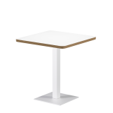 Cafétafel ALFA S 68x68 wit met rand Multiplex