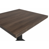 Cafétafel ALFA S 68x68 zuidelijke walnoot met rand Dark Wood