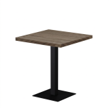 Cafétafel ALFA S 68x68 eiken sonoma tabac met rand Dark Wood