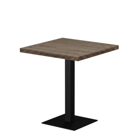 Cafétafel ALFA S 68x68 eiken sonoma tabac met rand Dark Wood