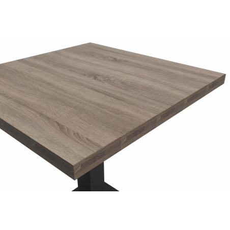 Cafétafel ALFA S 68x68 eiken sonoma tabac met rand Dark Wood