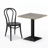 Cafétafel GIZA 68x68 eiken cortona met rand Light Wood