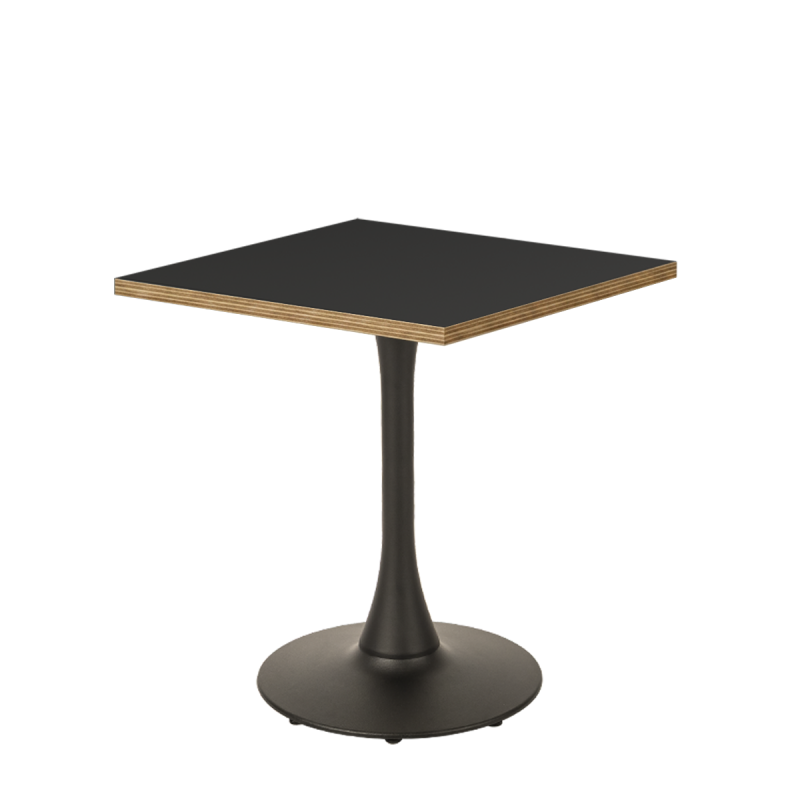 Cafétafel ARIOSO 68x68 antraciet met rand Multiplex
