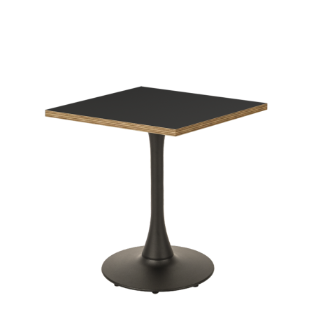 Cafétafel ARIOSO 68x68 antraciet met rand Multiplex