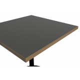 Cafétafel ARIOSO 68x68 antraciet met rand Multiplex