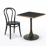 Cafétafel ARIOSO 68x68 antraciet met rand Multiplex
