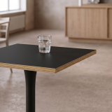 Cafétafel ARIOSO 68x68 antraciet met rand Multiplex