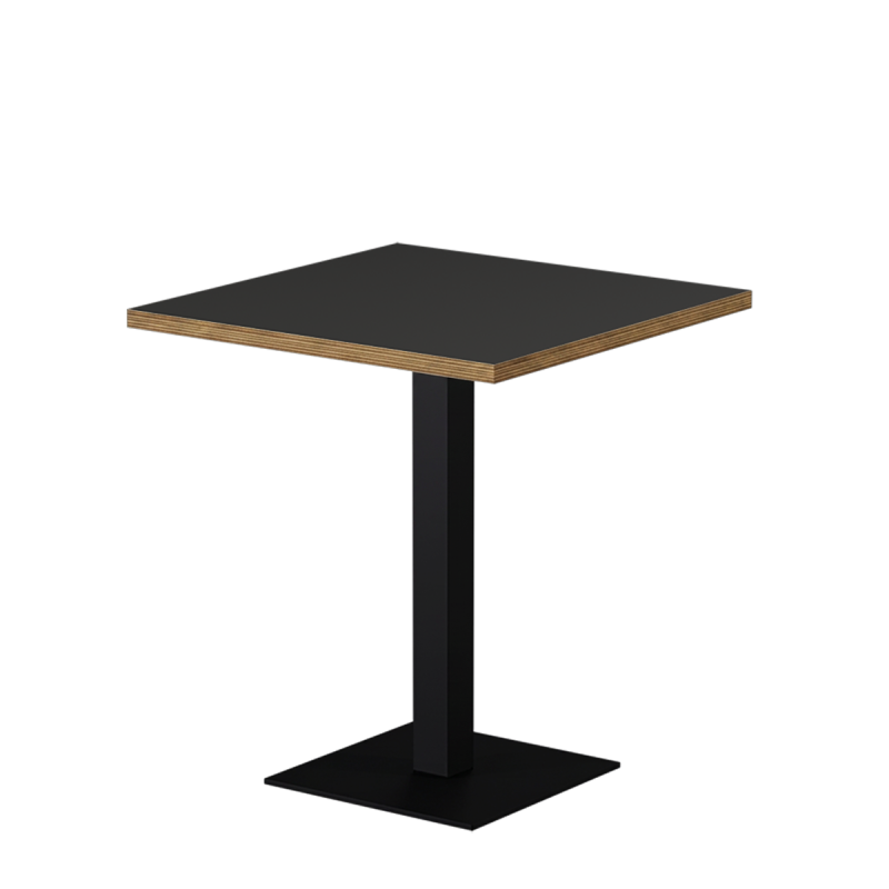 Cafétafel ALFA S 68x68 antraciet met rand Multiplex