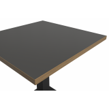 Cafétafel ALFA S 68x68 antraciet met rand Multiplex