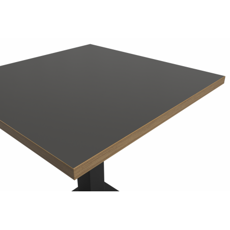 Cafétafel ALFA S 68x68 antraciet met rand Multiplex