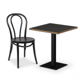 Cafétafel ALFA S 68x68 antraciet met rand Multiplex