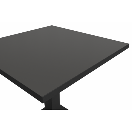 Cafétafel IMPERIO 68x68 antraciet met rand matzwart