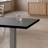 Cafétafel IMPERIO 68x68 antraciet met rand matzwart