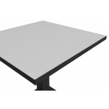 Cafétafel ALFA S 68x68 asgrijs met rand matzwart
