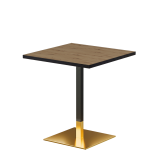 Cafétafel OMEGA 68x68 eiken artisan met rand matzwart