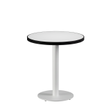 Cafétafel ALFA R fi 68 wit met rand matzwart