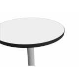 Cafétafel ALFA R fi 68 wit met rand matzwart