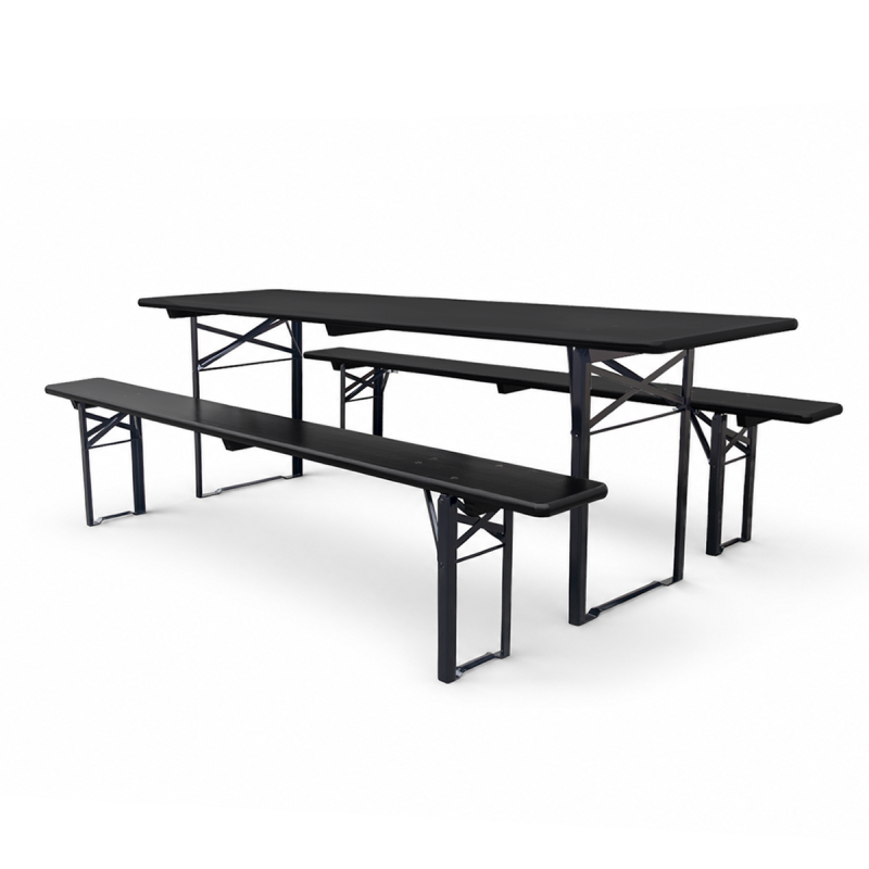 Bierset WOODY SOLID 220x70 zwart