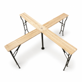 Tuintafel voor biergarten WOODY CROSS 241x241 sparrenhout