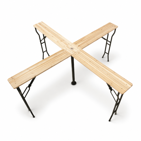 Tuintafel voor biergarten WOODY CROSS 241x241 sparrenhout