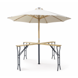 Tuintafel voor biergarten WOODY CROSS 241x241 sparrenhout