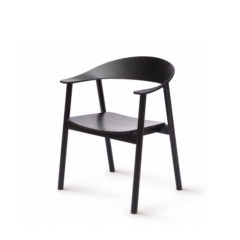 Houten Restaurantstoel HORIZON zwart