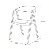 Houten Restaurantstoel FUTURA smoky