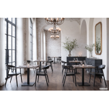Houten Restaurantstoel HORIZON zwart