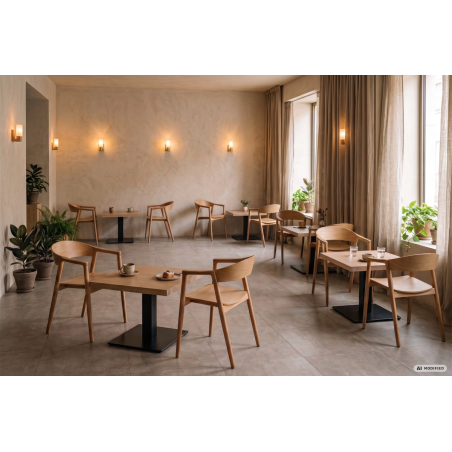 Cafétafel ALFA CAFE met gelamineerd blad