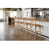 Barstoel CROSS-BACK WOOD BAR licht eiken