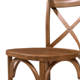 Barstoel CROSS-BACK WOOD BAR licht rustiek