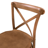 Barstoel CROSS-BACK WOOD BAR licht rustiek