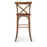 Barstoel CROSS-BACK WOOD BAR licht rustiek