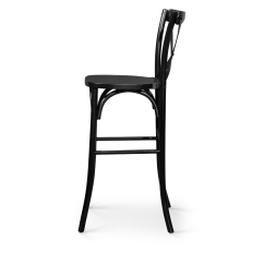 Barstoel CROSS-BACK WOOD BAR zwart